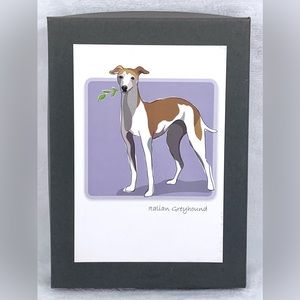 Box of 6 Italian Greyhound Notecards